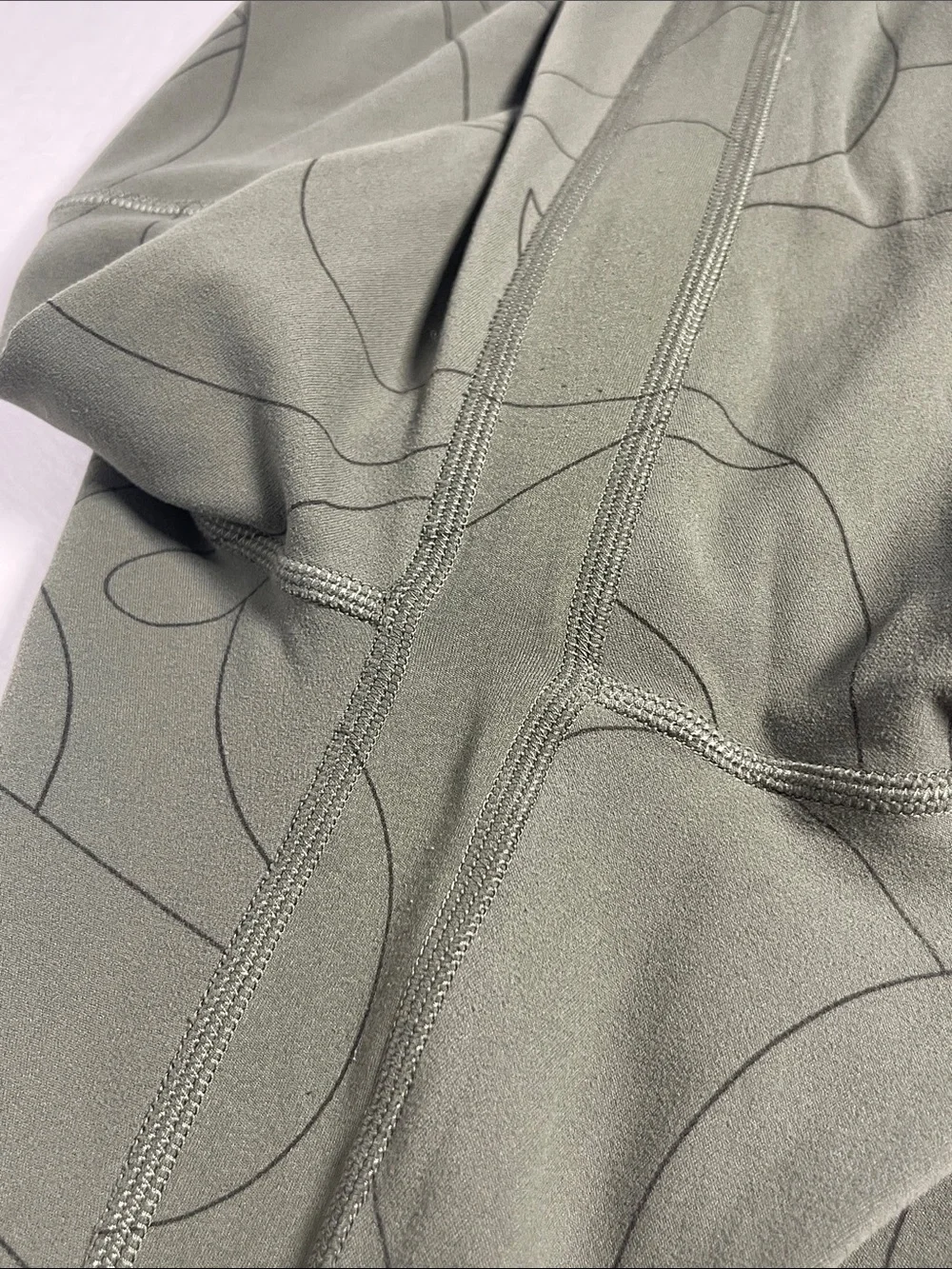 Lululemon Athletica Olive Green Patterned Leggings